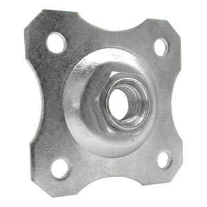 Decoratief schild 100x100 mm voor verstelbaar scharnier M20 – gegalvaniseerd