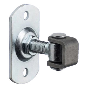 Regelbaar poortscharnir M16 met rechthoekig montageplaatje 100×55×4 mm