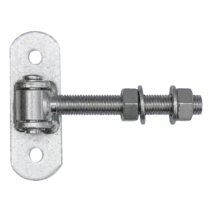 Verstelbaar poortscharnier M16 met schild 115×40 mm – gegalvaniseerd