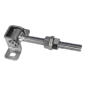 Verstelbaar poort scharnier M12 gebogen L-115 staal