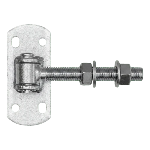 Verstelbaar poorthengsel M16 met schild 115×50 mm – gegalvaniseerd 001-415 (1)