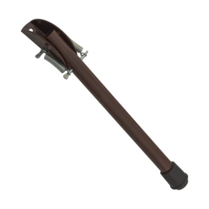 Stalen deurvoetstuk 220 mm bruin – veerbelaste deurstop voor deuren en hekken