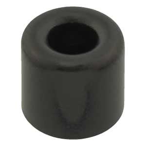 Rubber deurstop aanschroefbaar zwart Ø40 mm H28 mm