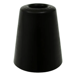 Rubber vloer deurstop 70 mm zwart – groot, zonder plug