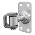 Komet – verstelbaar poortscharnieren M12 met schild 75 × 37 mm, galvanisch verzinkt 001-522 (1)