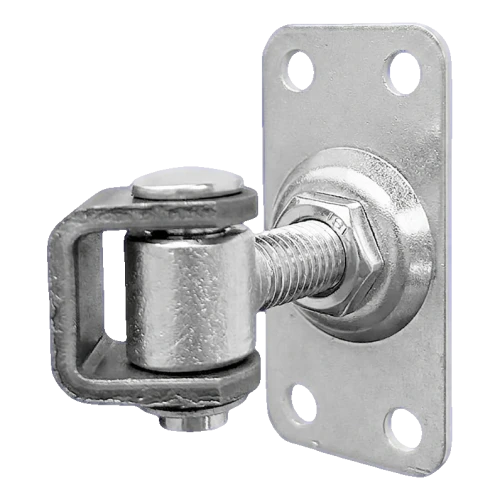 Komet – verstelbaar poortscharnieren M12 met schild 75 × 37 mm, galvanisch verzinkt 001-522 (1)