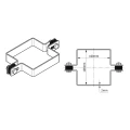 Tussenklem voor hekwerkpanelen 100x100 mm groen 000-779 (4)