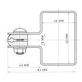 Eindklem voor omheiningspanelen 60x40 groen GPV-700-13 (3)