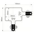 Hoekbeugel voor omheiningspanelen 60x40 brons GPV-700-10 (3)