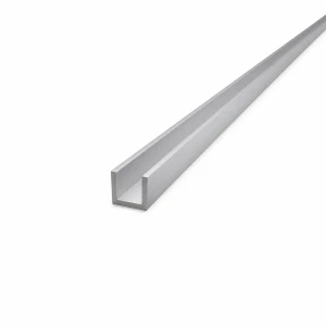 Aluminium U-profiel 15×15×2 mm – C/U-profiel, lengte 2000 mm