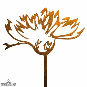Zawieszalnia – tuindecoratie van corten staal Roestige Korenbloem XL op staaf