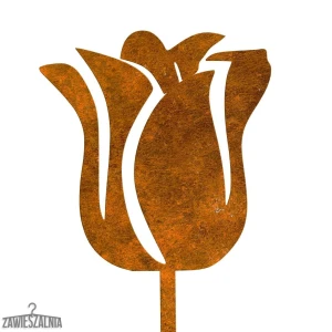 Zawieszalnia – tuindecoratie roestige tulp van cortenstaal 14×95 cm