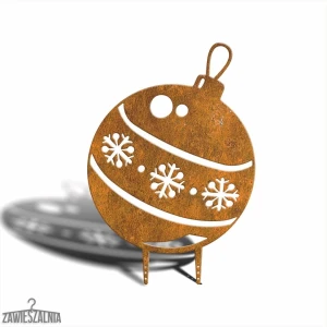 Zawieszalnia – tuinversiering roestige kerstbal XL 54×77 cm van cortenstaal