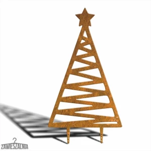 Zawieszalnia – tuindecoratie kerstboom Zigzag XXL 92 cm van Corten staal