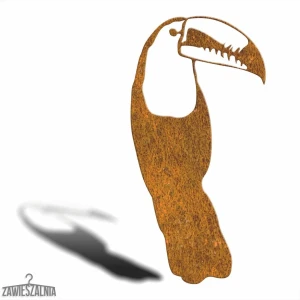 Zawieszalnia – tuinornament Toekan van Corten staal L 23×45 cm