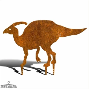 Tuinpaal – stalen dinosaurus tuindecoratie Parasaurolophus XXL 90 cm corten