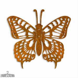 Zawieszalnia – 3D wanddecoratie Koninginnepage vlinder M 31×29 cm cortenstaal