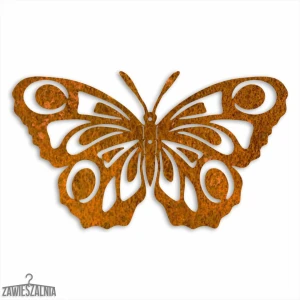 Zawieszalnia – 3D wanddecoratie Vlinder Pauwenoog M 35 cm cortenstaal