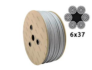 Stalen verzinkte kabel Ø12,0 mm 6×37 met vezelkern FC