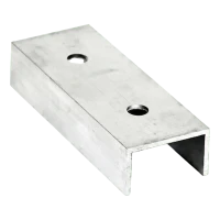 PV montageprofielverbinder aluminium 120 mm – U-profiel 25×45×25