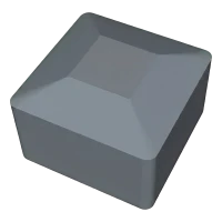 Grijze eindkap LLDPE voor PV-montageprofiel 40×40 mm – type 1