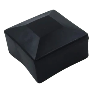 Zwarte LLDPE eindkap voor PV-montageprofielen 40×40 mm – type 2