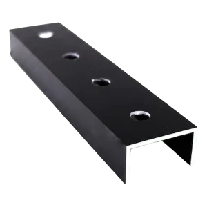 PV-montageprofielverbinder 200 mm, aluminium, zwart geanodiseerd