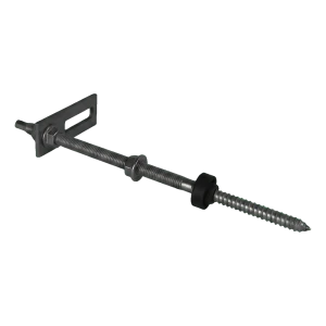 Dubbele draadbout M10x250 met montageadapter 80x30 mm voor PV-constructies