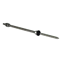 Dubbelschroefdraadstang M10×300 mm A2 voor PV-adapters en driehoeken met EPDM-ring
