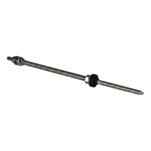 Dubbelschroefdraadstang M10×300 mm A2 voor PV-adapters en driehoeken met EPDM-ring