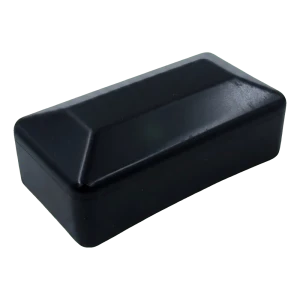 Zwarte UFR eindkap voor PV-montageprofielen 80×40 mm – LLDPE-polyethyleen