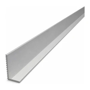 Ongelijkzijdige geribbelde aluminium hoekprofiel 40×20×2,6 mm – L-profiel, lengte 2000 mm