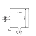 Hoekbeugel voor hekwerkpanelen 100x100 mm verzinkt 000-773 (2)