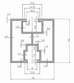 Aluminium profiel 195cm 40x40 voor zeskantbouten Geanodiseerd PV-01-17 (4)
