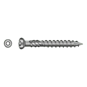 Vlonderschroef RVS A2 TX25 5,0×40 mm – kop met freesribben – doos 100 stuks