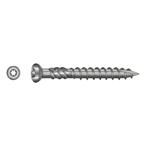 Vlonderschroef RVS A2 TX25 5,0×50 mm – kop met freesribben – doos à 100 stuks
