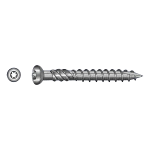 Vlonderschroef RVS A2 TX25 5,0×60 mm – kop met freesribben – doos 100 stuks