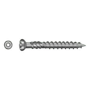 Vlonderschroef RVS A2 TX25 5,0×70 mm – kop met freesribben – doos 100 st.
