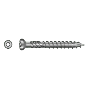Vlonderschroef RVS A2 TX25 5,0×80 mm – kop met freesribben – doos 100 stuks