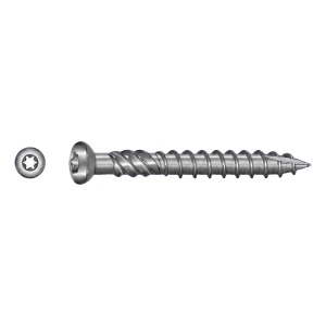 Vlonderschroef RVS C1 (AISI 410) TX25 5,0×50 mm – kop met freesribben – doos 100 st.