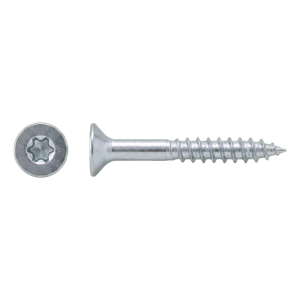 Spaanplaatschroef RVS A2 TX25 6,0×100 mm – verzonken kop, deeldraad – doos 100 stuks