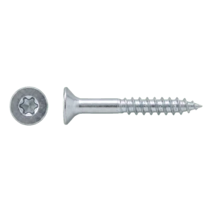 Spaanplaatschroef RVS A2 TX25 6,0×50 mm – verzonken kop, deeldraad – doos 100 stuks