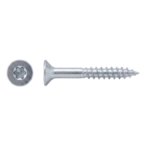 Spaanplaatschroef RVS A2 TX20 4,0×30 mm – verzonken kop, deeldraad – doos 500 stuks