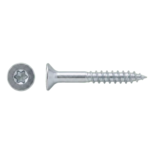 Spaanplaatschroef RVS A2 TX25 6,0×60 mm – verzonken kop, deeldraad – doos 100 stuks