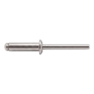 Blindklinknagel roestvrij staal A2/A2 ISO 15983 3,0×10 mm – platbolkop, open – doos 500 stuks