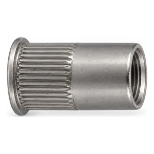 Blindklinkmoer roestvrij staal A2 M10×19,5 mm – kleine conische kop, gekartelde schacht – doos 250 stuks