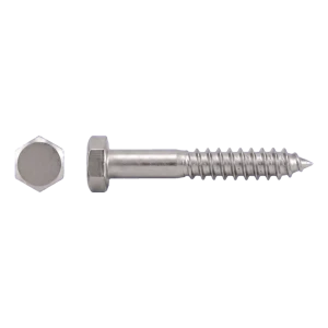 Houtdraadbout RVS A2 DIN 571 10×80 mm – doos 100 stuks
