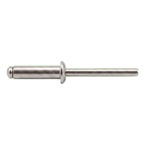Blindklinknagel roestvrij staal A2/A2 ISO 15983 4,0×16 mm – platkop, open – doos 500 stuks