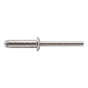 Blindklinknagel roestvrij staal A4/A4 ISO 15983 4,0×12 mm – platkop, open – doos 500 stuks