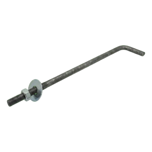 Muurplaatanker L-vorm (gebogen draadbout) M14 × 450 mm, zwart